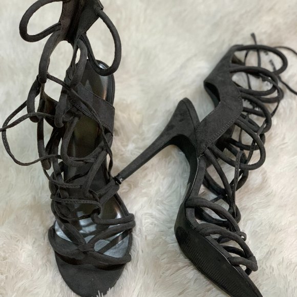 Gray Strappy Sandals - Picture 3 of 3